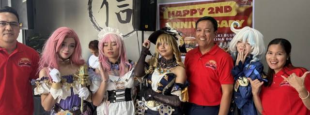 Yaki Yaki 2nd Anniversary celebration at Bluewave Marikina with cosplayers